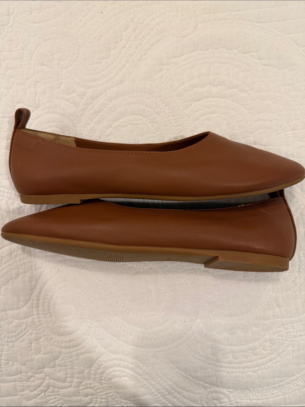 Quince Brown Leather Slip-On Ballet Flats - Picture 6 of 7